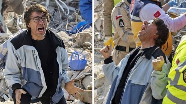 Foto emocionuese/ Të bërtitura dhe lot gëzimi kur pa që nëna u nxor e gjallë pas 178 orësh