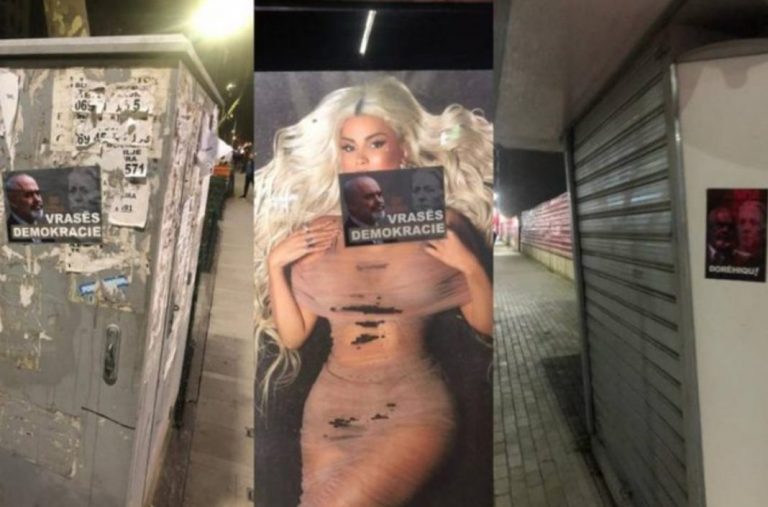 Dorëhiqu” / Disa postera me Ramën dhe McGonigal shfaqen në Tiranë