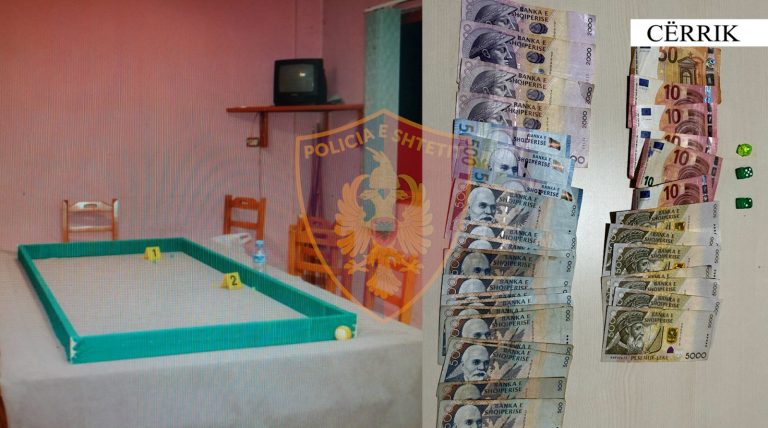 Cërrik/ Finalizohet operacioni policor i koduar “Pikët”, për konstatimin dhe goditjen e një rasti të organizimit të kundërligjshëm të lojërave të fatit