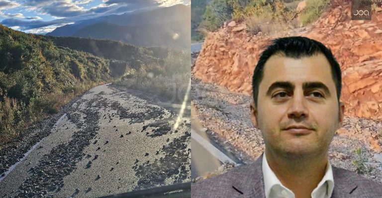 U shtrua para 3 vitesh por pa kanalizime dhe mure mbrojtëse, prishet rruga në Labinot-Mal të Elbasanit