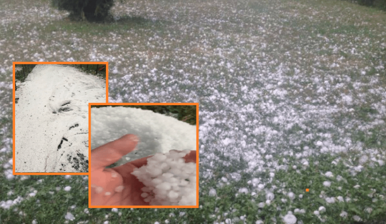 Elbasani zbardhet nga breshëri (Video)