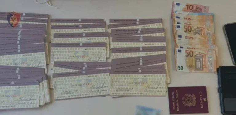 Sekuestrohen 2 pako me çeqe të falsifikuara, me vlerë 1 milion dollarë, dy të arrestuar në Hanin e Hotit