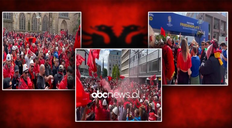 Tifozët “skuqin” Dortmundin, mijëra shqiptarë dhurojnë spektakël në rrugët e qytetit gjerman