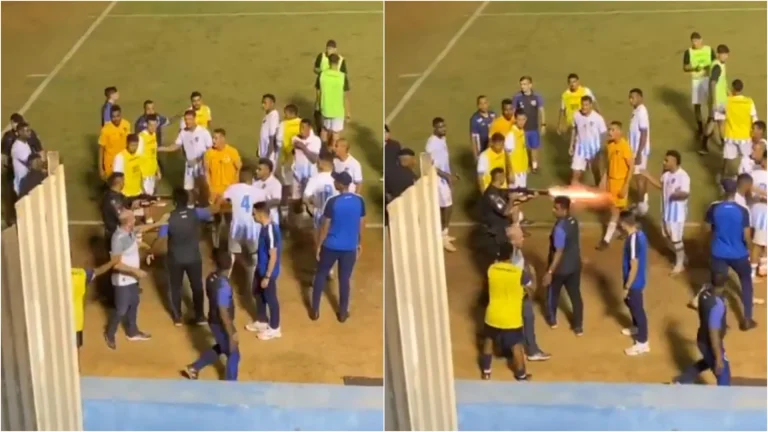 VIDEO/ Tronditet futbolli brazilian, portieri qëllohet me armë nga polici brenda në fushë
