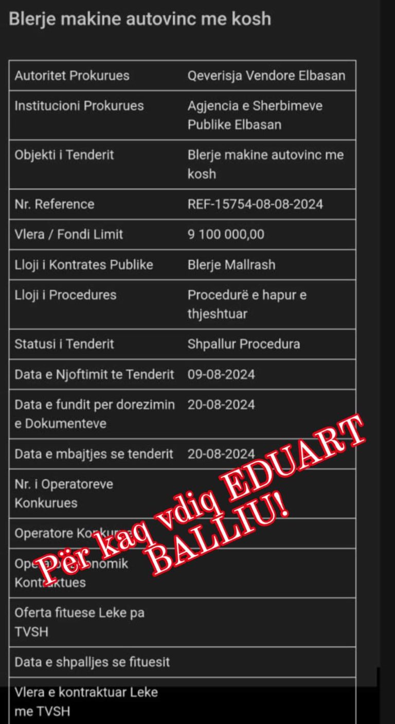 Punëtori i ASHPU Elbasan humbi jetën si pasojë e difektit në makineri. Murataj: Bashkia blen mjete të reja pas vdekjes së tij
