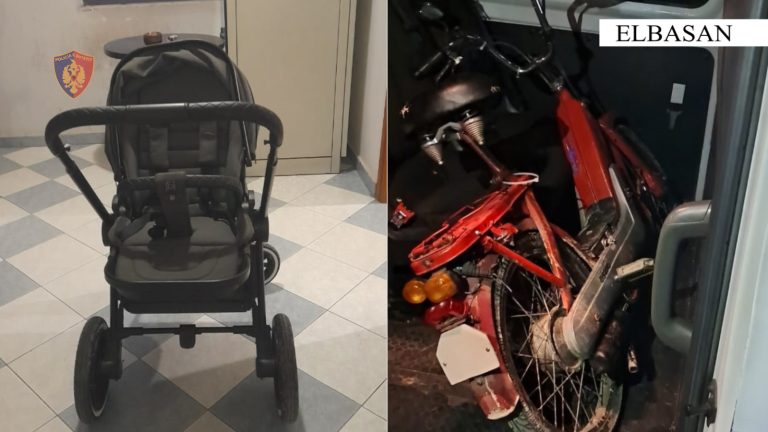 Elbasan/ Vodhën një motor dhe një karrocë fëmijësh, dy në pranga