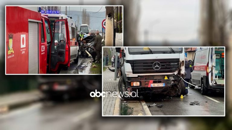 Aksident i rëndë aksin “Lezhë-Shëngjin”/ Makina përplaset me kamionin, një i vdekur dhe dy të plagosur