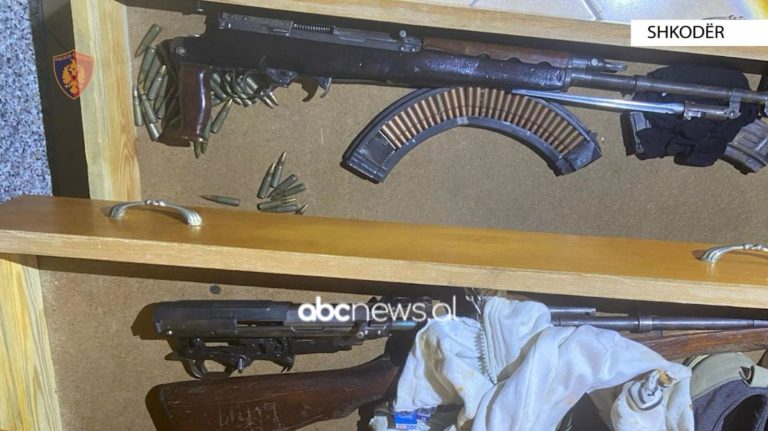 U arrestuan për vjedhje dhe narkotikë, policia e Shkodrës gjen dhe sekuestron në banesë 2 armë zjarri dhe municion luftarak