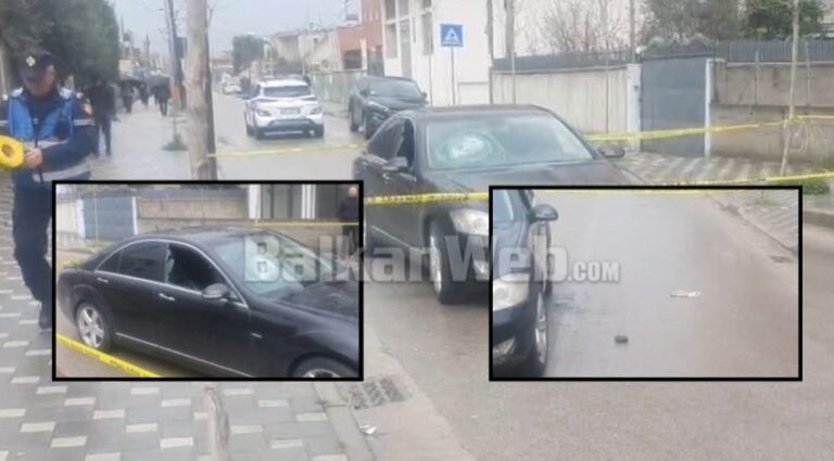 Si nëpër filma! E bërë shosh e me xhama të thyer, ja makina që u qëllua në Kamëz