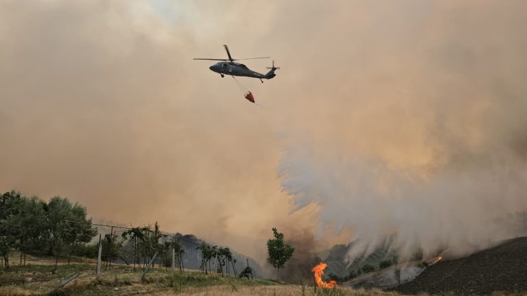 Vijojnë flakët në disa fshatra të Gramshit dhe Fushë Arrëzit