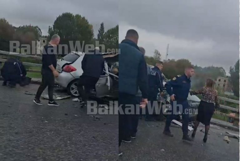 Durrës/ Aksident i rëndë në mbikalimin e Plepave, makina përfundon në korsinë e kundërt, disa të plagosur