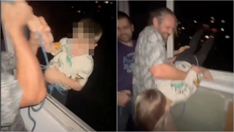 E turpshme/ Babai i dehur argëton shokët, duke zbritur djalin me litar nga dritarja